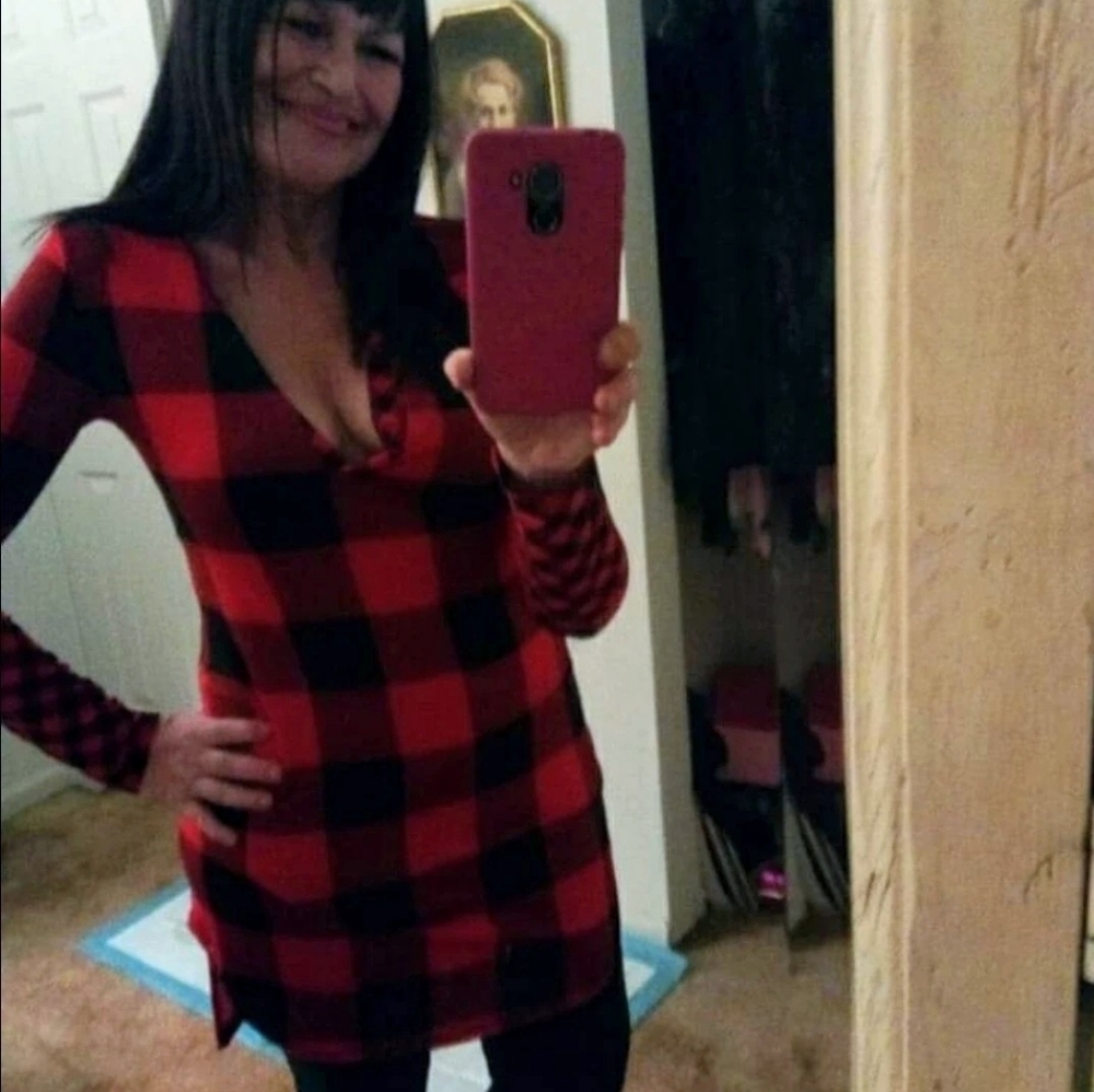 BEAUTIFUL STRETCH DRESS OR TUNIC SZ L 💥💥🎉✨🌈